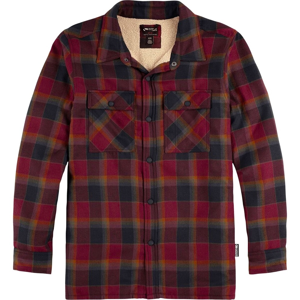 Men’s Outdoor Research Feedback Shirt Jacket Size Large Kalamata Plaid